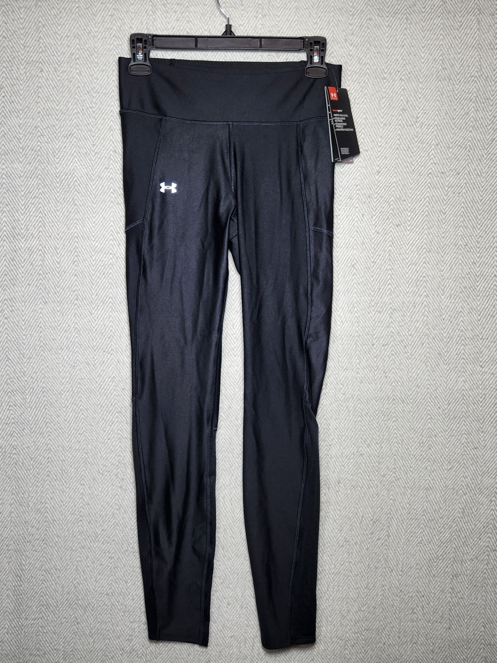 Under Armour Heat Gear Womens M Compression Black Performance Leggings Mesh Calf